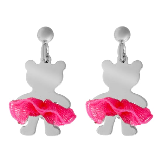 Orphelia 'Bear Bow' Kind 925 Sterling Zilver Set: Ketting-Hanger + Oorbellen - Zilver SET-7132 - Image 3