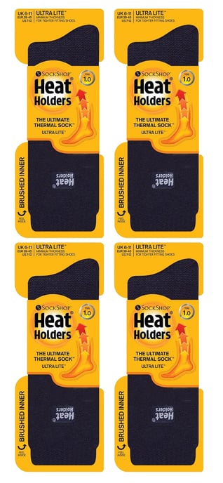 Heat Holders Ultra Lite - 4 Paar Multipack Heren Thermosokken | Ultra Dunne Warme Sokken voor Draagbare Sokken in de Winter - Marineblauw - Image 2