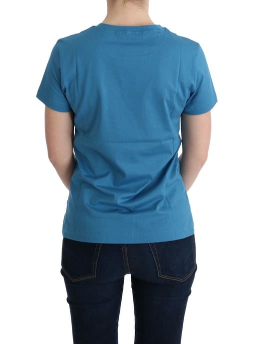 Dolce & Gabbana Women's Blue Cotton 2017 Motive T-Shirt - Image 3