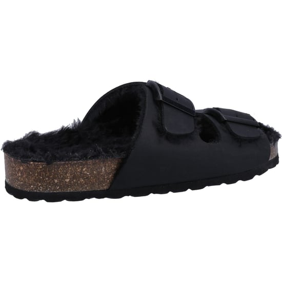 Hush Puppies Jessie Läder Damskor Svart Tofflor - Image 2