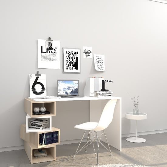 HOMEMANIA Damon Desk, in White, Sonoma