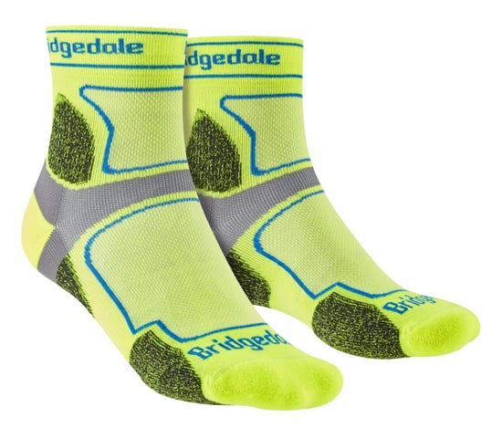 Bridgedale - Mens Trail Running Ultralight T2 Coolmax Sport 3/4 Crew Socks - Yellow - Image 1