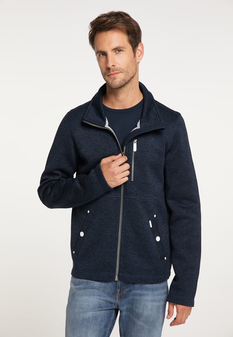 ICEBOUND Yuka serie Gebreide fleece jas Heren marine gem - Image 2