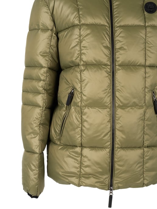 Plein Sport Small Circle Logo Quilted Green Jacket - Image 5