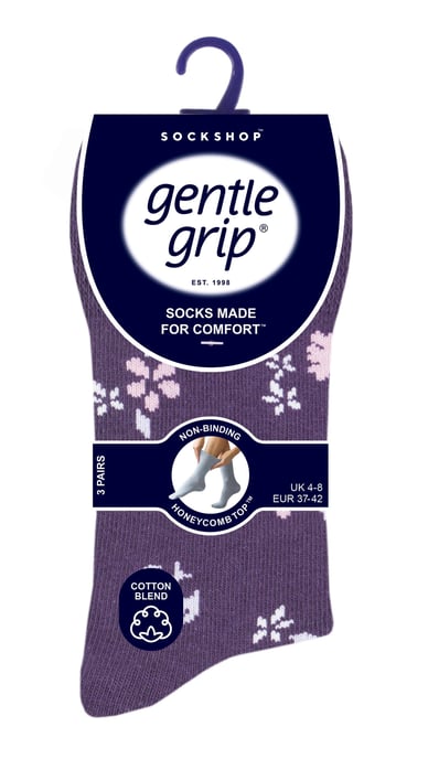 6 paar sokken zonder elastiek damessokken met zachte grip - SOLRH214 - Image 2