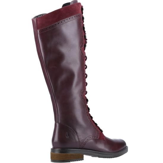 Hush Puppies Womens/Ladies Rudy Lace Up Long Leather Boot (Burgundy)