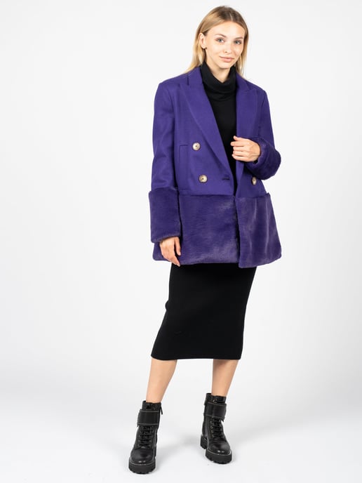 Silvian Heach Coat Nichiren Woman's Purple - Image 2