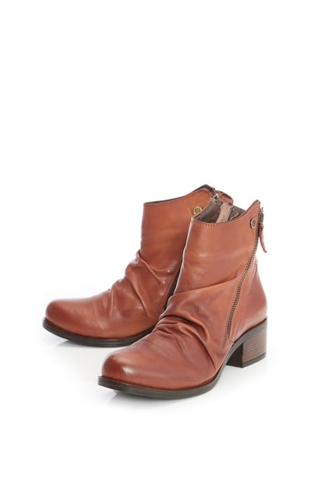 'Kaiit' Tan Leather Ankle Boots