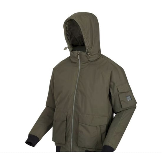 Regatta Mens Faizan Hooded Waterproof Jacket (Dark Khaki)