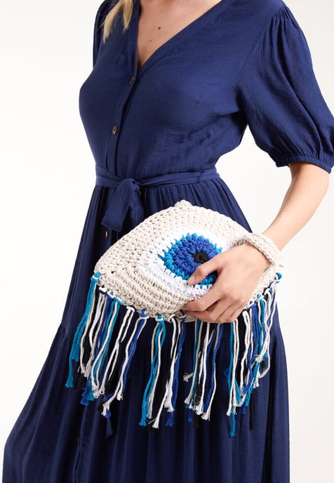Evil Eye Tassel Bag