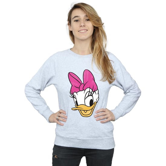 Disney Womens/Ladies Daisy Duck Head Painted Sweatshirt (Heather Grey)
