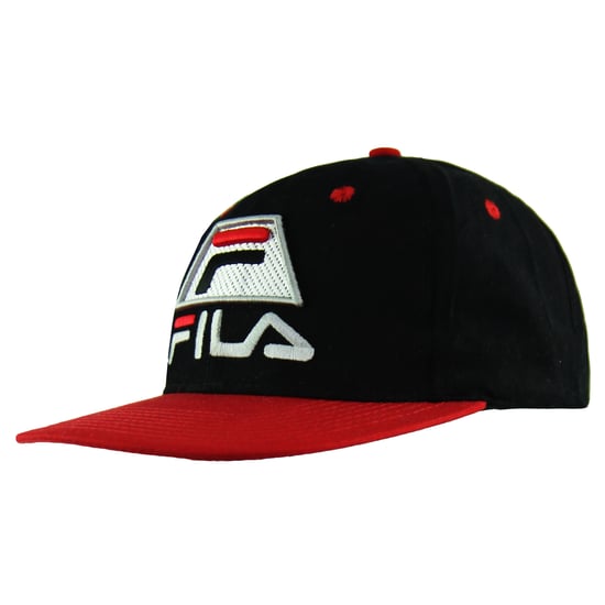 Fila Logo Mens Black/Red Cap - Image 1