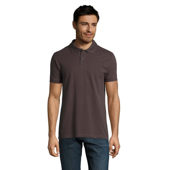 SOLS Heren Perfect Pique Korte Mouw Poloshirt (Donkergrijs) - Image 4