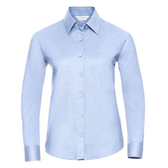Russell Collection Ladies/Womens Long Sleeve Easy Care Oxford Shirt (Oxford Blue)