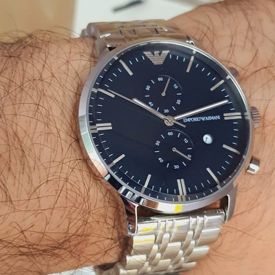 Emporio Armani AR80013 Blue Dial Chronograph herrklocka - Image 4