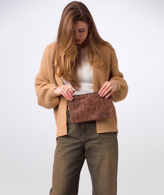 'Anya' Animal Print Nappa Leather Cross Body Bag