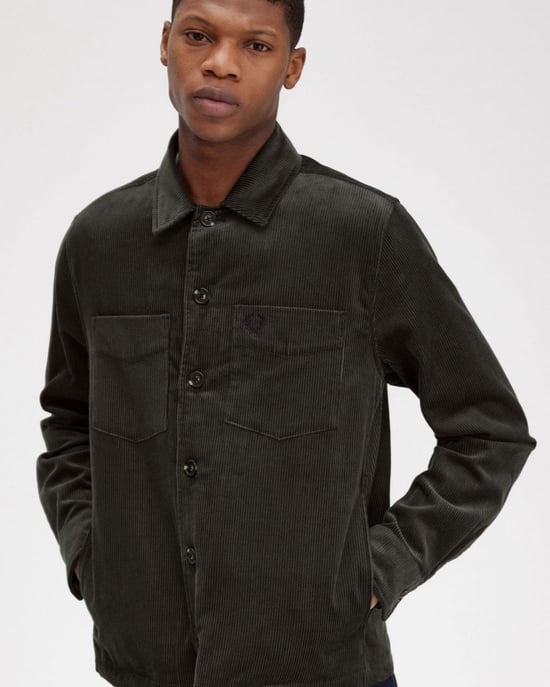 Fred Perry Herr Cordtärkt Overshirt - Image 3