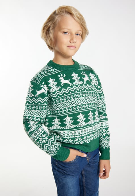 Mo Jumper jongens (kinderen) Groen Wit - Image 3