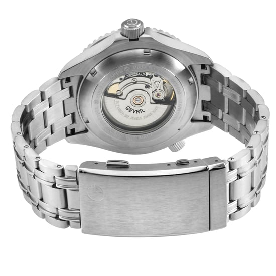Gevril Men's Hudson Yards Swiss automatic Sellita SW200 green dial Stainless steel watch