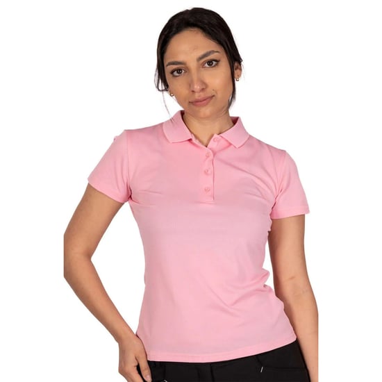 Island Green Womens/Ladies Classic Micro Pique Golf Polo Shirt (Candy Pink) - Image 1