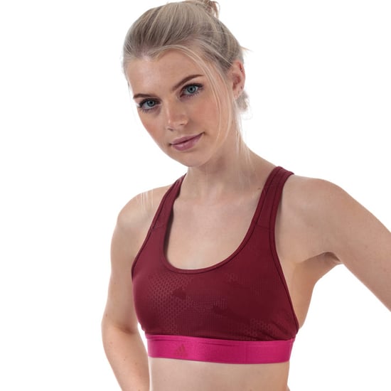 Women's adidas Don't Rest Iteration Bra in Burgundy