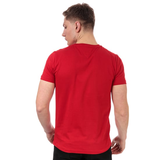 Men's Tommy Hilfiger TJM Chest Logo T-Shirt in Red