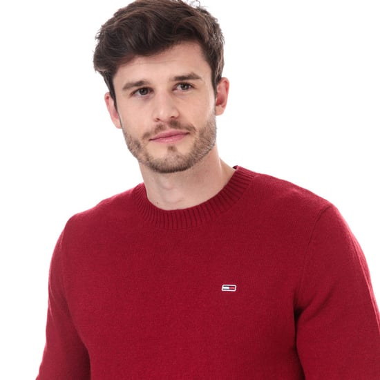 Men's Tommy Hilfiger Light Blend Crew Neck Jumper in Red