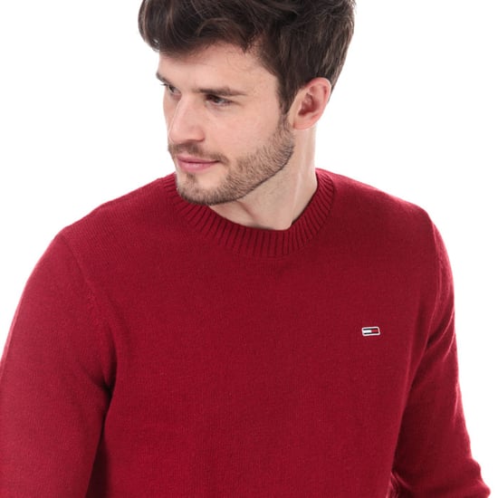 Men's Tommy Hilfiger Light Blend Crew Neck Jumper in Red
