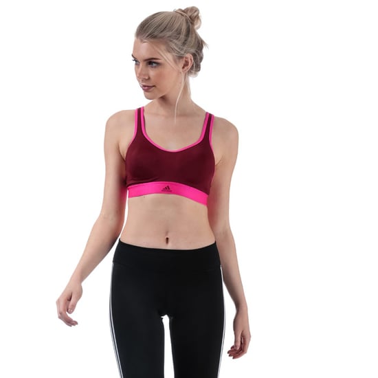 Women's adidas Stronger For It Racer Bra in Burgundy
