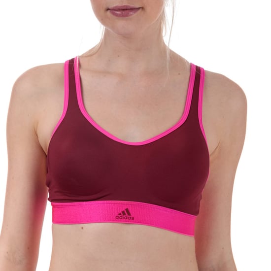 Women's adidas Stronger For It Racer Bra in Burgundy
