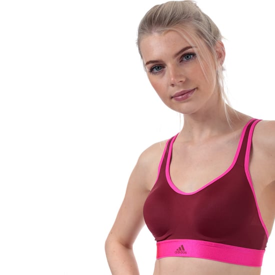 Women's adidas Stronger For It Racer Bra in Burgundy