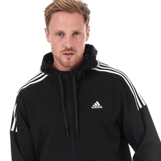 Men's adidas Sport ID Woven Anorak in Black-White - Image 6