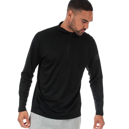 Men's adidas Free Lift 1/4 Zip Sweat in Black - Image 5