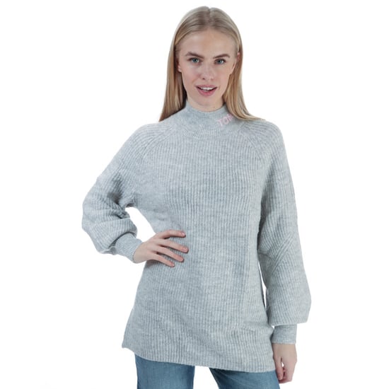 Women's Tommy Hilfiger Soft Knit Turtleneck Jumper Grey Heather 6in Grey Heather - Image 1