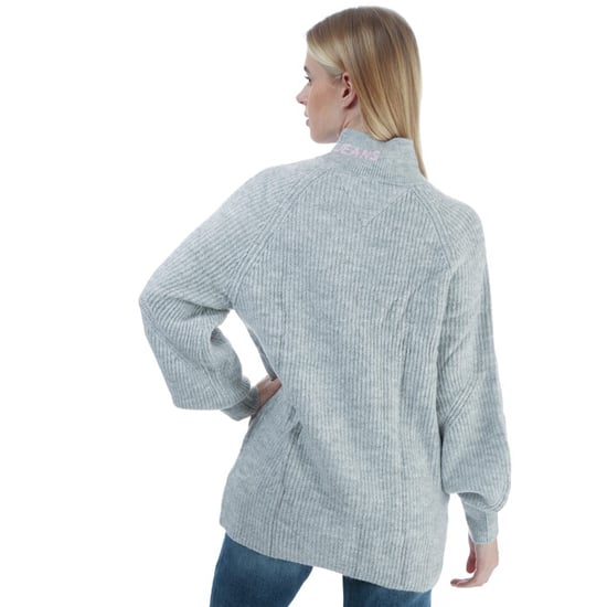 Women's Tommy Hilfiger Soft Knit Turtleneck Jumper Grey Heather 6in Grey Heather - Image 2