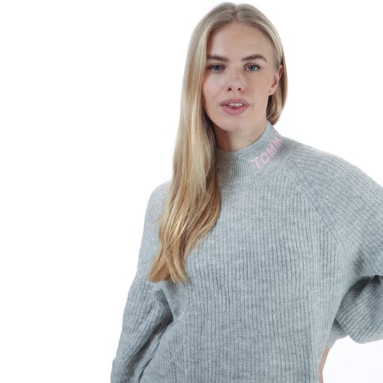 Women's Tommy Hilfiger Soft Knit Turtleneck Jumper Grey Heather 6in Grey Heather - Image 4