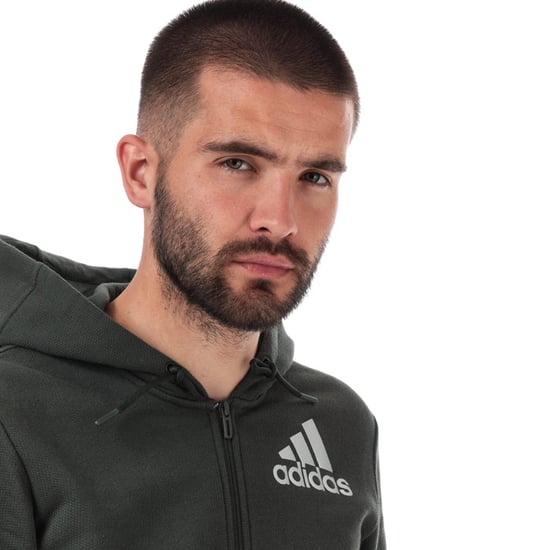 Men's adidas Sport ID ZIp Hoody in Green