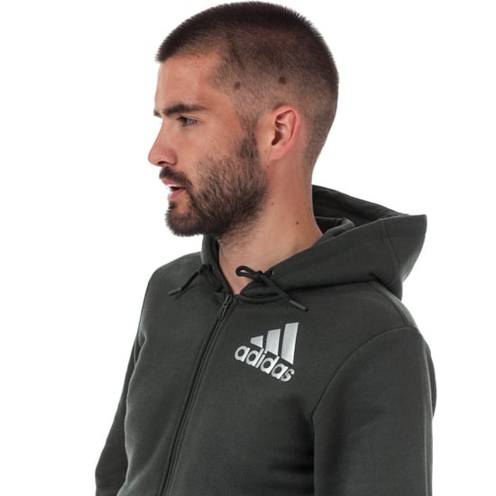 Men's adidas Sport ID ZIp Hoody in Green