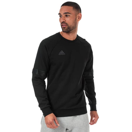 Men's adidas Originals TAN Heavy Crew Sweatshirt in Black