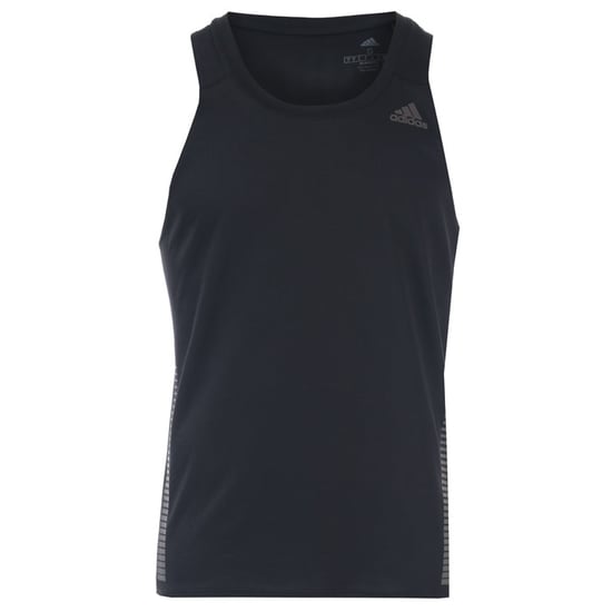 Men's adidas Rise Up N Run Singlet Vest in Black