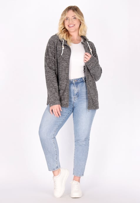 Dreimaster Fleece jas Dames grijs melange - Image 2