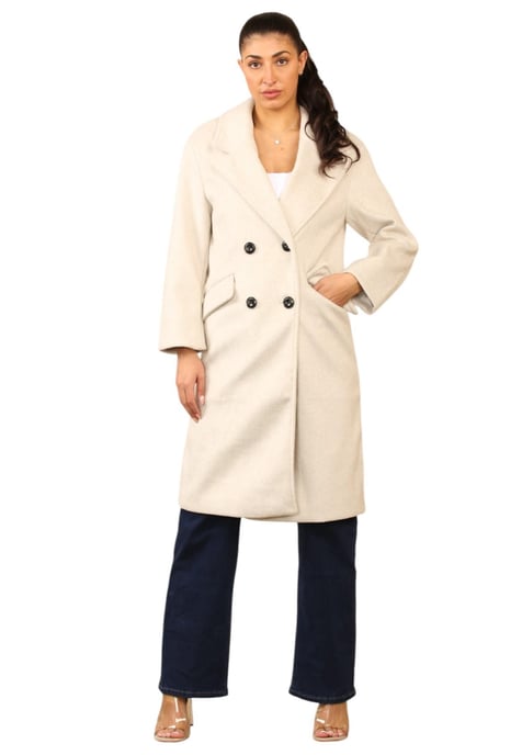 Bershka Womens Double Breasted Trench Coat in Ivory - Image 4