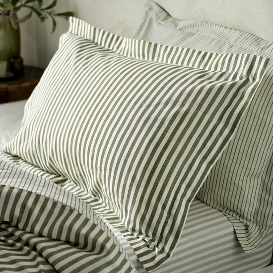 Yard Hebden Mélange Stripe Cotton Pillowcase Pair - Image 1