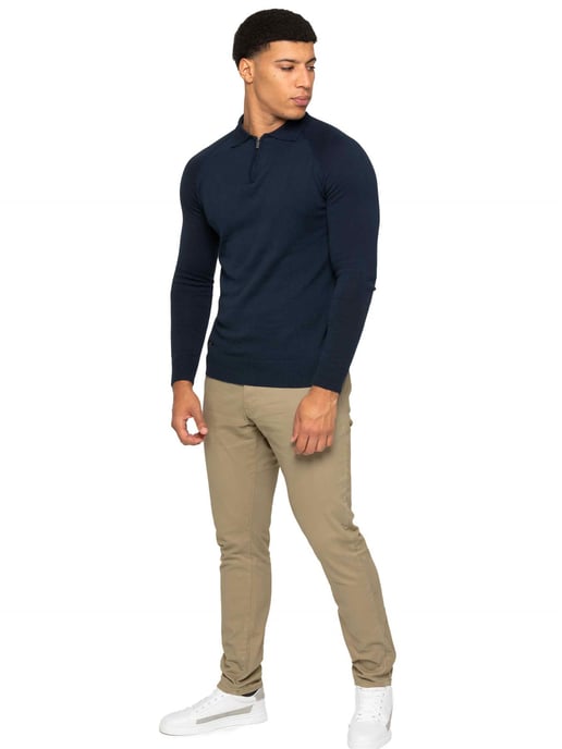 Enzo Milano heren polotrui met halve rits - Image 5