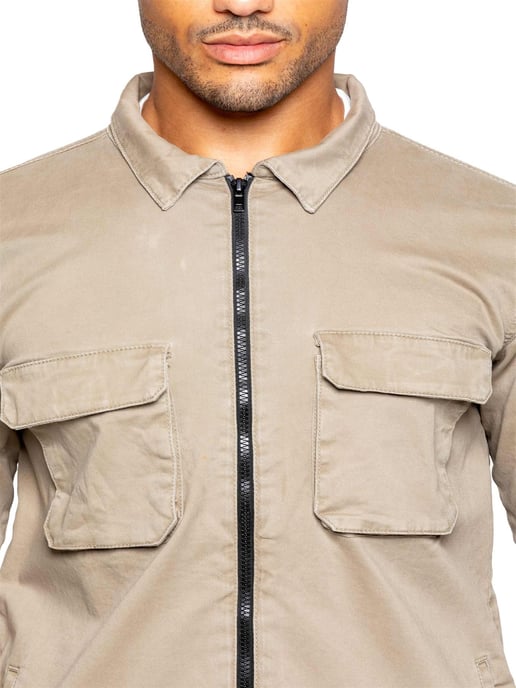 Enzo | Mens Cargo Tracksuit With Shorts Set - Beige - Image 4