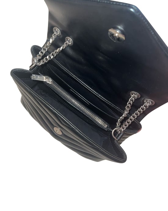 Saint Laurent Small Loulou Shoulder Bag in Black Leather - Image 5