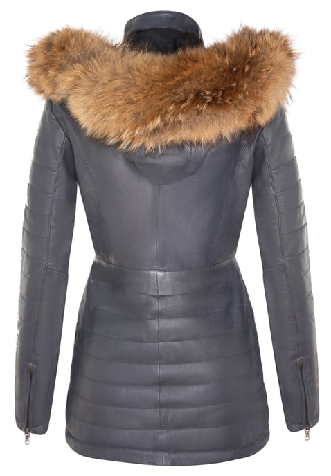Women's slim fit leather park bag with hooded top - Northam