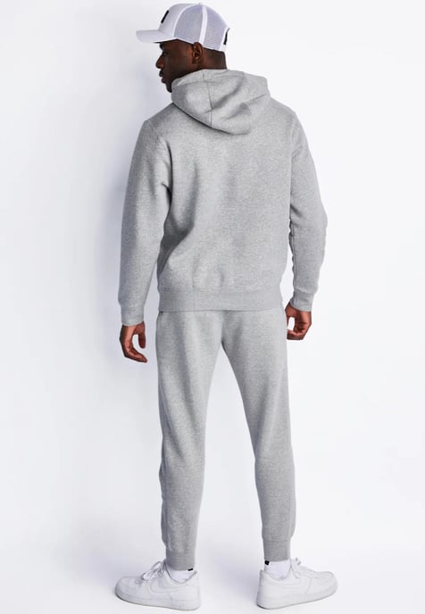 Nike Mens Club Pullover Hoodie Tracksuit in Grey - Image 2
