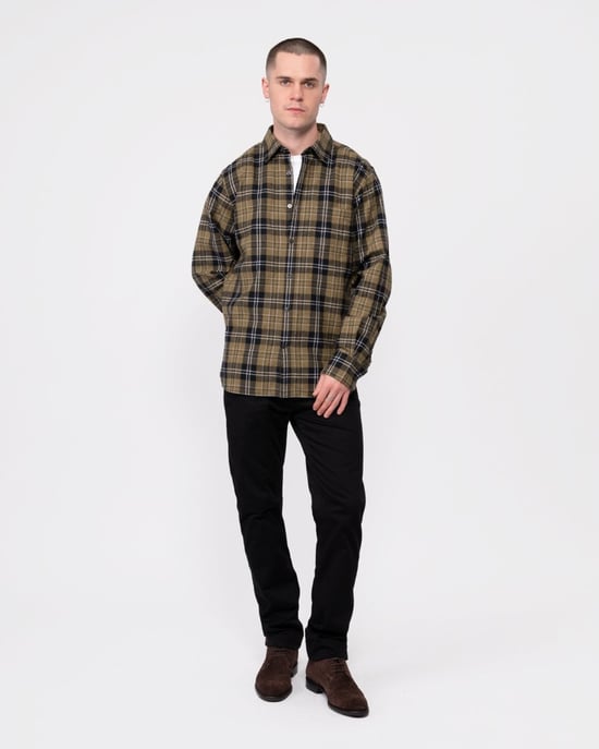 Oliver Sweeney Censo Mens Long Sleeved Brushed Cotton Shirt