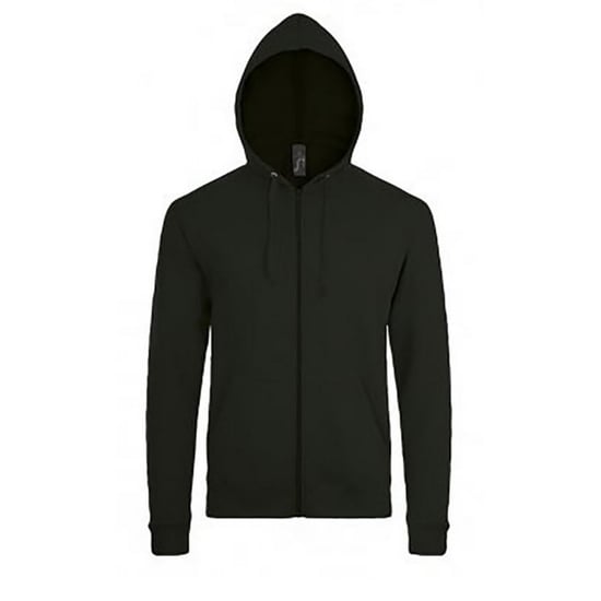 SOLS Herenstenen Ritssluiting in de vorm van een gewone Hoodie (Zwart) - Image 1